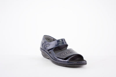 SUAVE - 6020 03 LOW WEDGE HEEL-IN SANDAL - NAVY