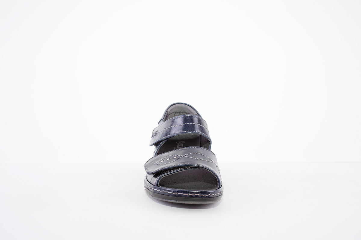 SUAVE - 6020 03 LOW WEDGE HEEL-IN SANDAL - NAVY