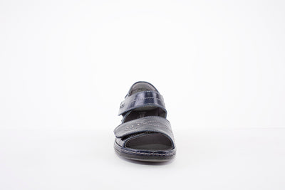 SUAVE - 6020 03 LOW WEDGE HEEL-IN SANDAL - NAVY