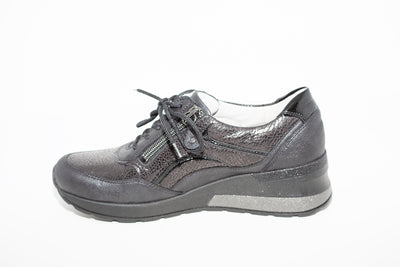 WALDLAUFER - CLARA-LACED ZIP SHOE - BLACK