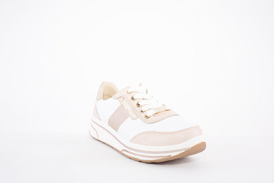 ARA - 32442-73 LACED FASHION SHOE - WHITE/SALMON