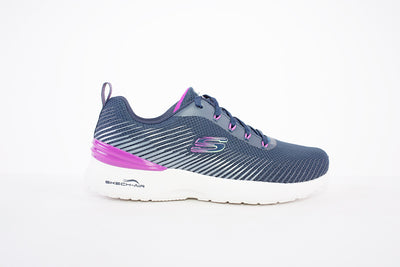 SKECHERS - 149669 SKECH-AIR DYNAMIGHT-LUMINOSITY LADIES LACED TRAINE - NAVY/PINK