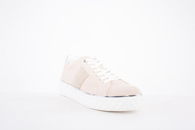 MARCO TOZZI - 23710-523 LACED FASHION SHOE WITH SILVER DETAIL - PINK