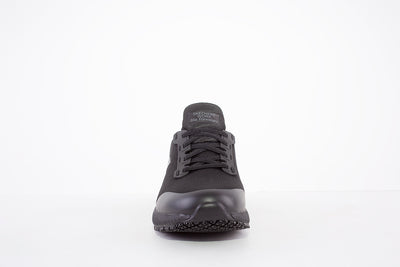 SKECHERS- 77222EC WORK:SQUAD SR-SLIP RESISTANT LACED TRAINER - BLACK