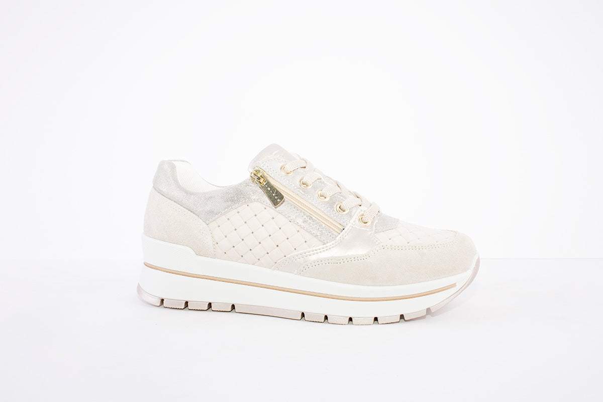 IGI & CO - 1661033 LACE UP FASHION TRAINER - BEIGE