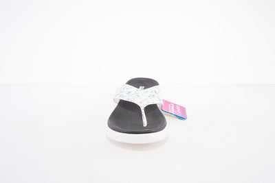 SKECHERS - ON THE GO FLEX ACCENT TOE-POST MULE - WHITE/BLACK