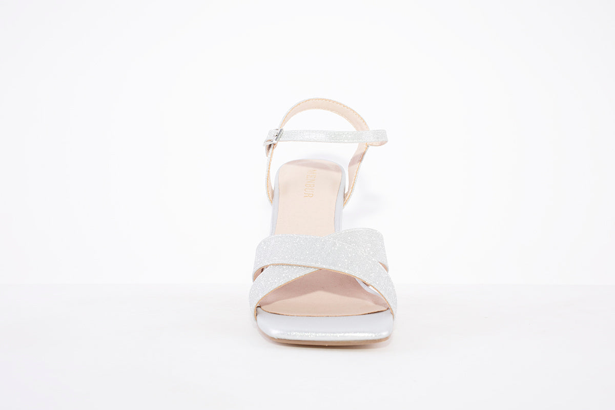 MENBUR - 23197 HIGH HEEL SANDAL - SILVER