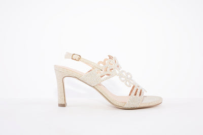 MENBUR - 22993 HIGH HEEL SANDAL - GOLD DIAMONTE