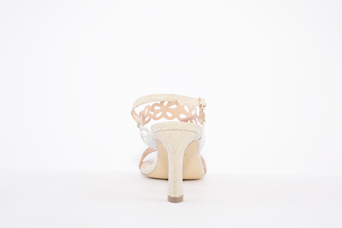 MENBUR - 22993 HIGH HEEL SANDAL - GOLD DIAMONTE