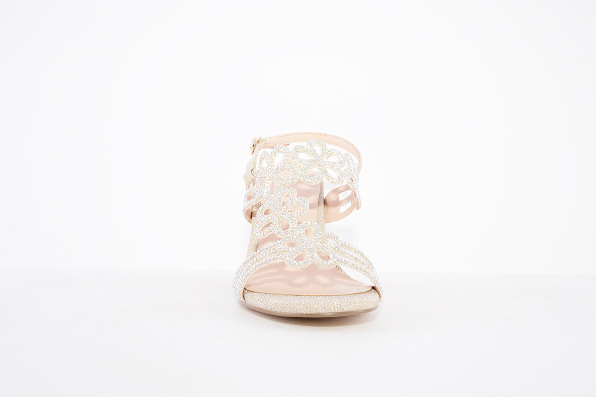 MENBUR - 22993 HIGH HEEL SANDAL - GOLD DIAMONTE