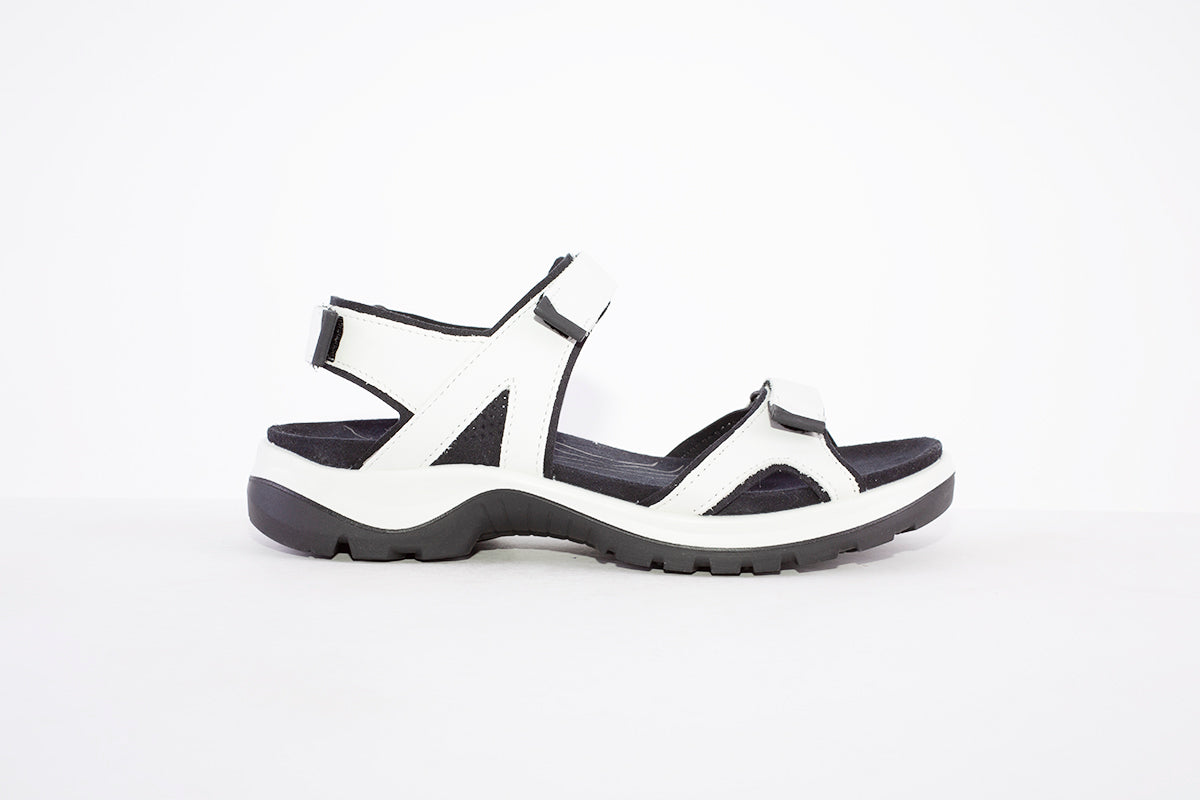 ECCO - 822153 01007 STRAP VELCRO COMFORT SANDAL - OFF WHITE