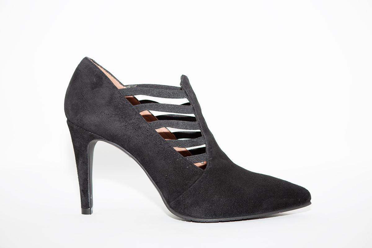 BRENDA ZARO - T3482A Black Suede Stiletto Shoe