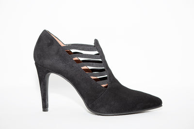 BRENDA ZARO - T3482A Black Suede Stiletto Shoe