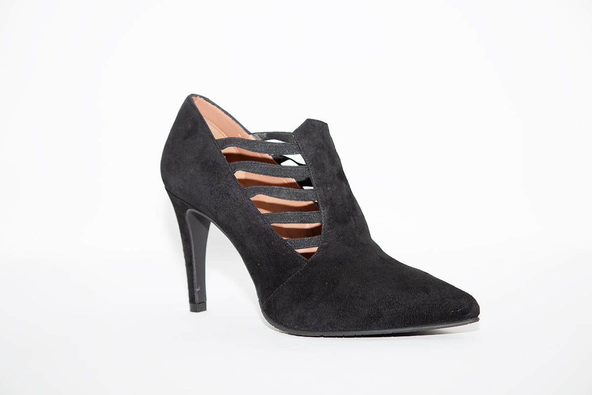 BRENDA ZARO - T3482A Black Suede Stiletto Shoe