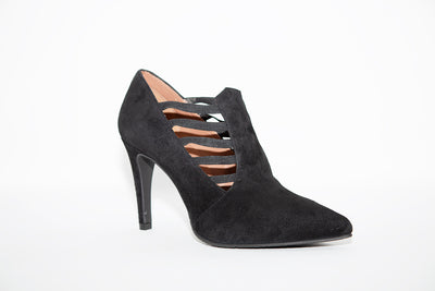 BRENDA ZARO - T3482A Black Suede Stiletto Shoe