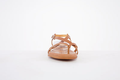 OH MY SANDALS - 4952 FLAT STRAP FASHION SANDAL - TAN