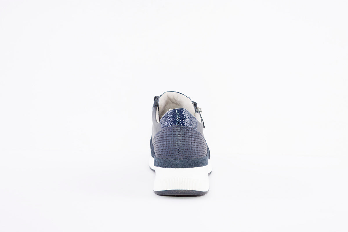 JANA - 23721-805 LACED FASHION SHOE WITH ZIP - NAVY