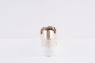MARCO TOZZI - 23702-447 LACED FASHION SHOE WITH ZIP - GOLD METALLIC