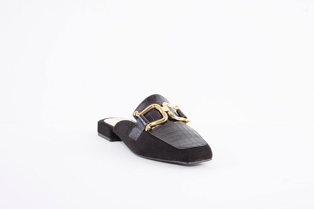 MENBUR - 22805 TOE-IN DRESSY MULE - BLACK