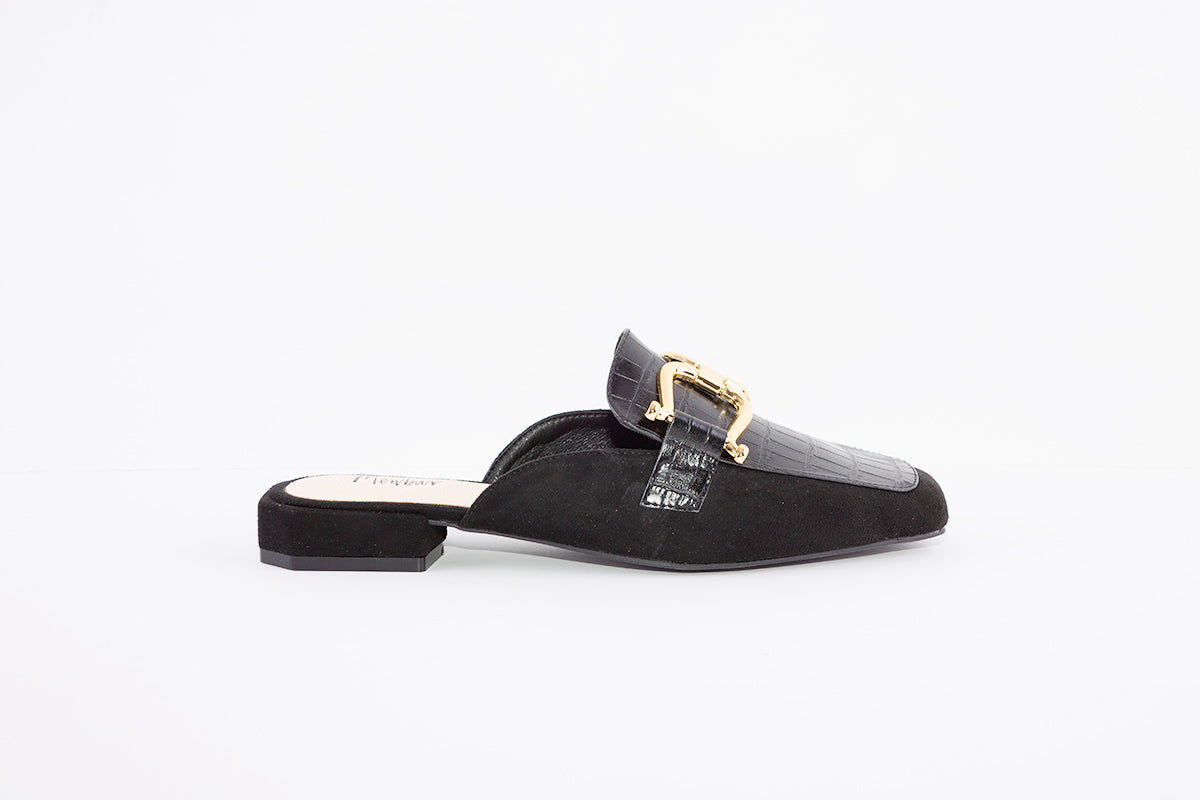 MENBUR - 22805 TOE-IN DRESSY MULE - BLACK