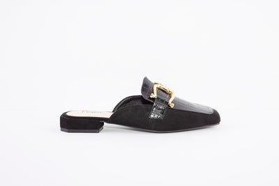 MENBUR - 22805 TOE-IN DRESSY MULE - BLACK