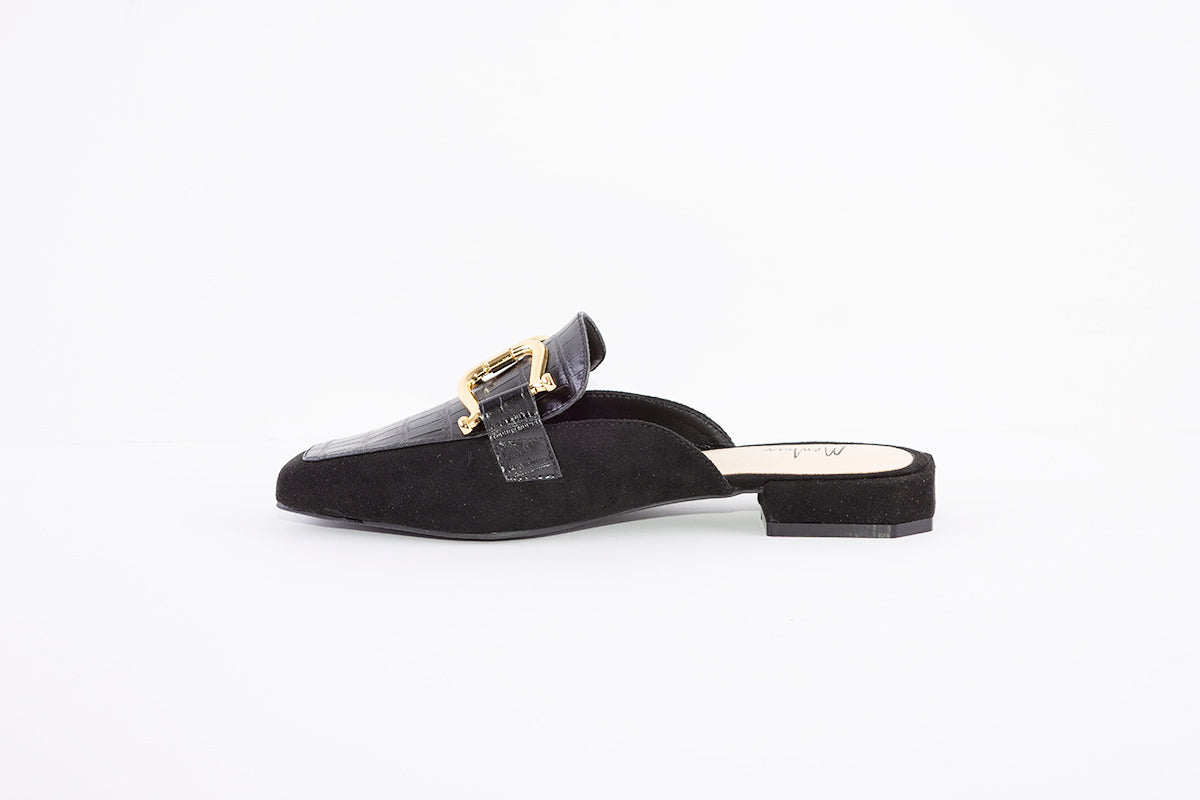 MENBUR - 22805 TOE-IN DRESSY MULE - BLACK