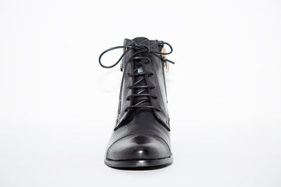 REGARDE LE CIEL - JOLENE LOW HEEL LACE ANKLE BOOT - BLACK