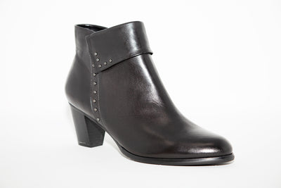 REGARDE LE CIEL - SONIA-23 MEDIUM HEEL ANKLE BOOT - BLACK