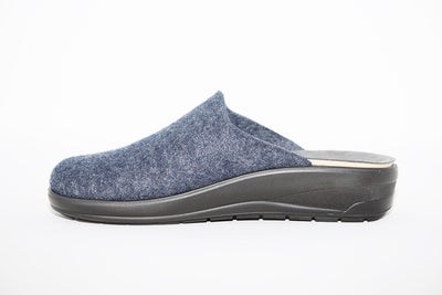 ROHDE - 6162 Navy Wedge Mule Slipper
