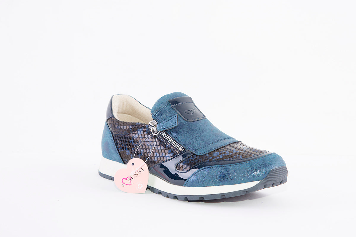 SUSST - DIZZY22 FLAT TWIN ZIP FASHION SHOE - NAVY