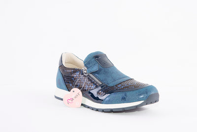SUSST - DIZZY22 FLAT TWIN ZIP FASHION SHOE - NAVY