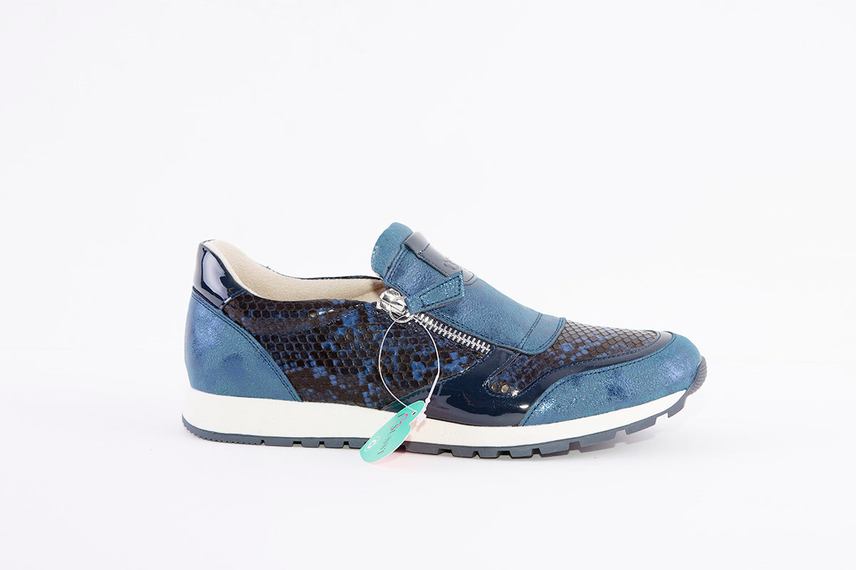 SUSST - DIZZY22 FLAT TWIN ZIP FASHION SHOE - NAVY