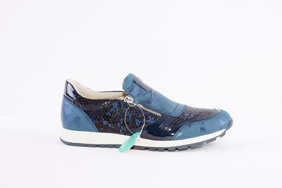 SUSST - DIZZY22 FLAT TWIN ZIP FASHION SHOE - NAVY