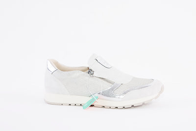 SUSST - DIZZY22 FLAT TWIN ZIP FASHION SHOE - SILVER