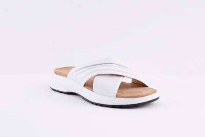 CAPRICE - 27206-160 FLAT FASHION MULE - WHITE