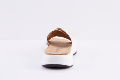CAPRICE - 27206-160 FLAT FASHION MULE - WHITE