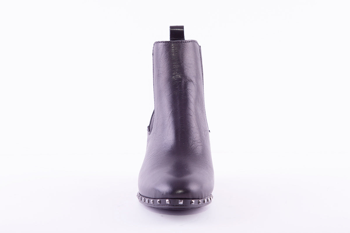 ALPE - 4345 MEDIUM HEEL CHELSEA BOOT - BLACK LEATHER