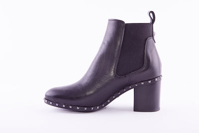 ALPE - 4345 MEDIUM HEEL CHELSEA BOOT - BLACK LEATHER