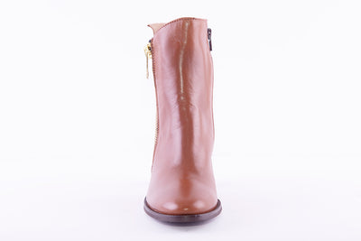 MARCO MOREO - G642 ZIP ANKLE BOOT - TAN LEATHER