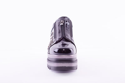 MARCO MOREO - L195 WEDGE FASHION SHOE - BLACK PATENT