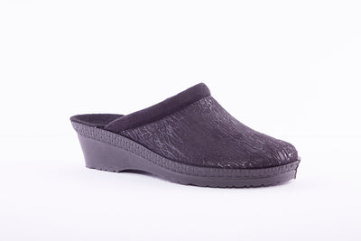 ROHDE - 2455 Black Wedge Mule Slipper