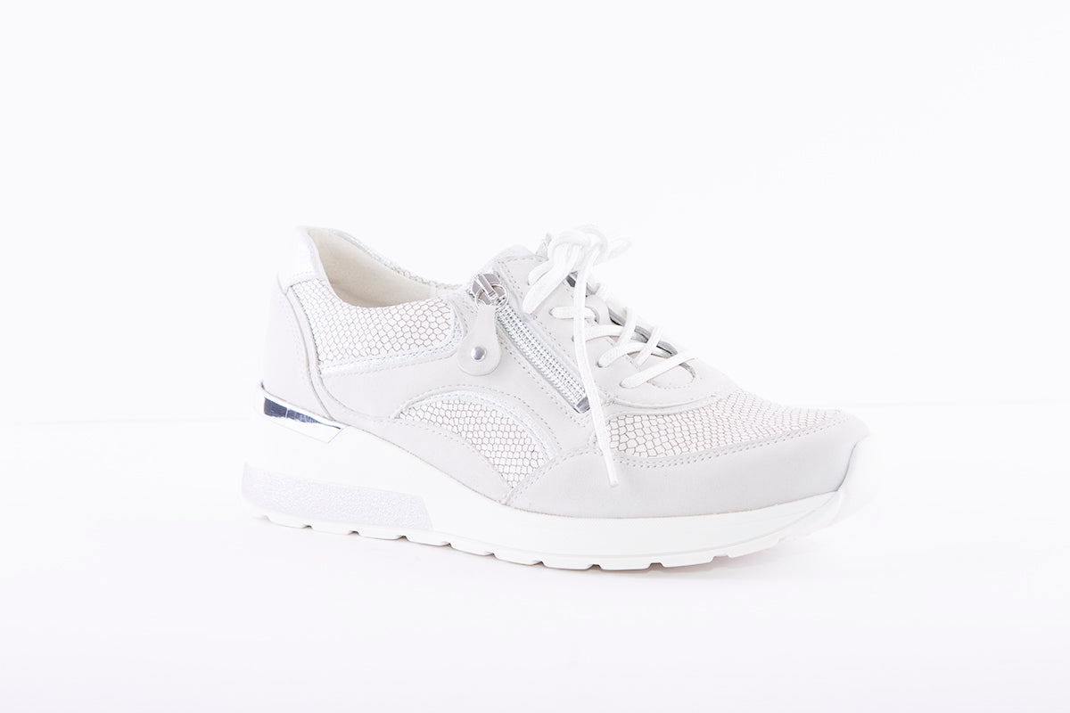 WALDLAUFER - CLARA-LACED ZIP SHOE - LIGHT GREY