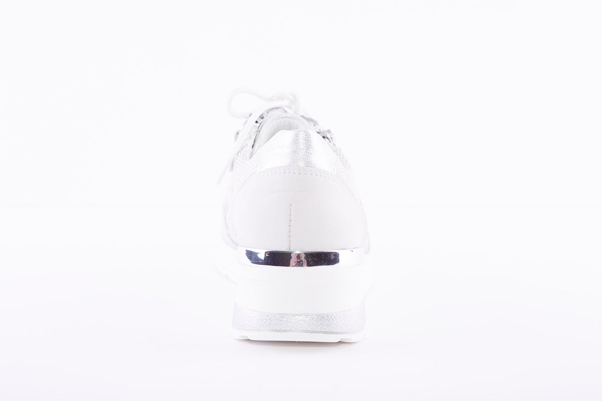 WALDLAUFER - CLARA-LACED ZIP SHOE - LIGHT GREY