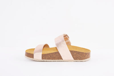 PLAKTON - 343004 FLAT BUCKLE MULE - ROSE GOLD