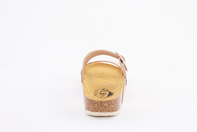 PLAKTON - 343004 FLAT BUCKLE MULE - ROSE GOLD