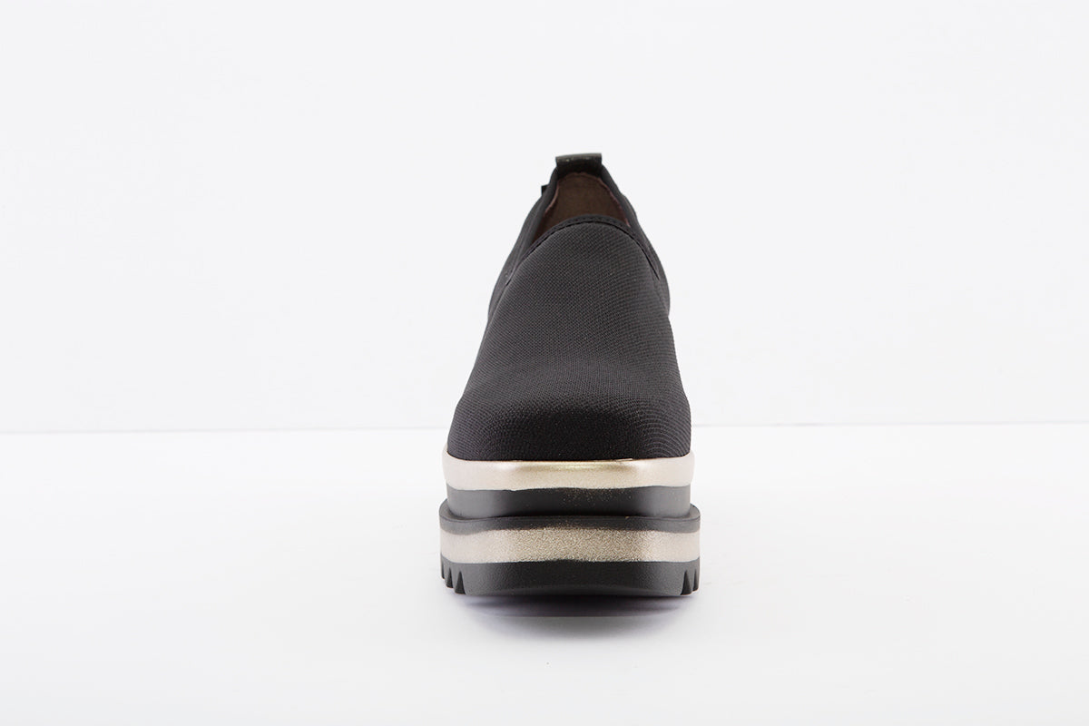 MARCO MOREO - G470 SLIP-ON WEDGE SHOE - BLACK/ GLITTER