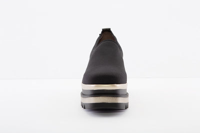 MARCO MOREO - G470 SLIP-ON WEDGE SHOE - BLACK/ GLITTER