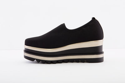 MARCO MOREO - G470 SLIP-ON WEDGE SHOE - BLACK/ GLITTER