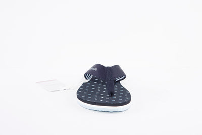 TOMMY HILFIGER -  FLAGS FLAT TOE-POST MULE - NAVY
