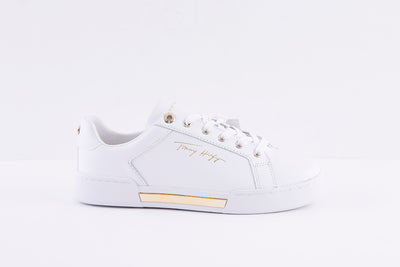 TOMMY HILFIGER - FW0FW06454 ELEVATED FLAT LACED SHOE - WHITE